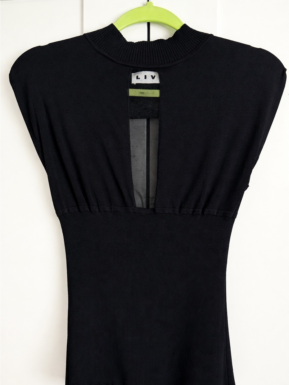 LIVY Black Knit Short-Sleeve Top with Front Keyhole